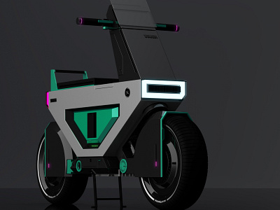 Yamaha - E scooter 2 wheels 3d ai bike clean design e edge edgy escooter ev flat green iconic industrial design japan product shooter surface yamaha