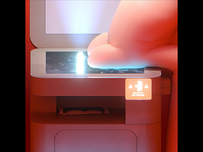 🍑🖨️ Cheeky... 3d animation butt cheeky cinema 4d colors gif marcus melin mellowmustard peach printer redshift scan