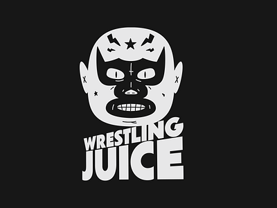 WRESTLING JUICE 🧃🧃🧃 3d branding cinema 4d design illustration juice logo logodesign marcus melin mellowmustard redshift wrestlermask wrestling