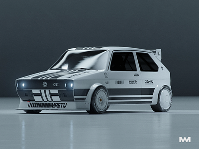PROJECT GTI 3d 3d art car cinema 4d design golf golf gti gti marcus melin racing racing car redshift redshift3d volkswagen