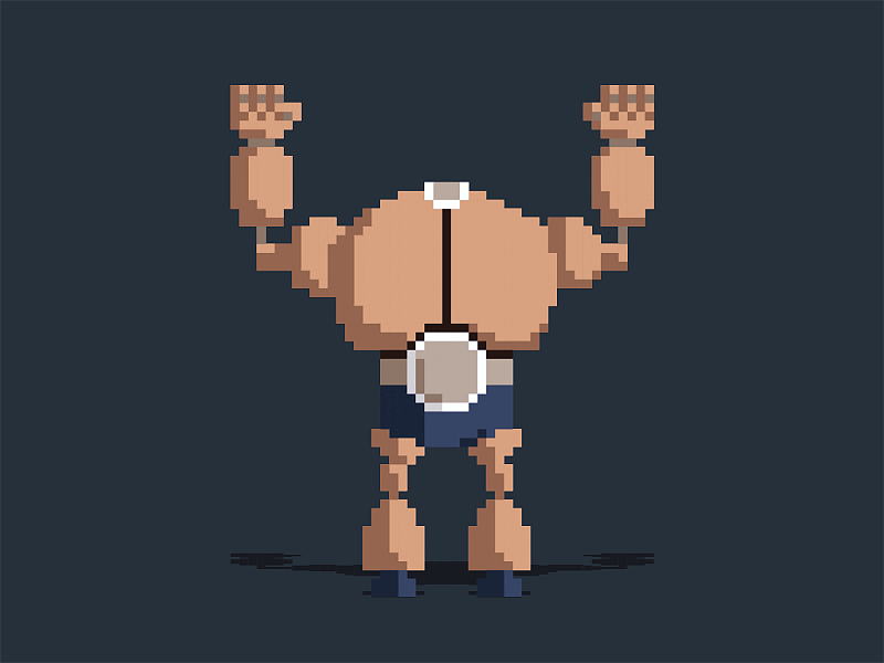 Little Luchador animation art gif luchador pixel robot