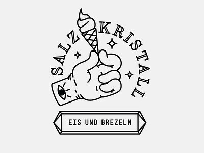 Salzkristall logo crystals dcc hand icecream illustrator logo logotype marcus melin mellowmustard mockup package salzkristall