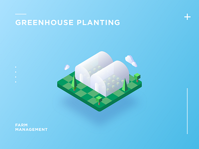 Greenhouse Planting 2.5d 插图 等距图标