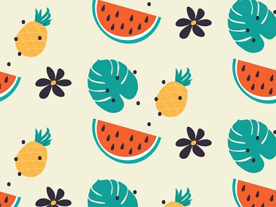 Summer_pattern branding design graphic design illustration logo pattern vector