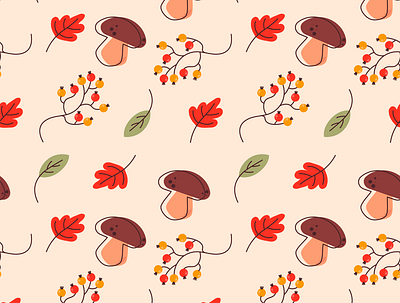 Cute childish pattern in autumn colors design graphic design illustration instagram logo pattern vector