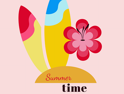 Summer time art banner branding design graphic design illustration instagram logo pattern summer vector