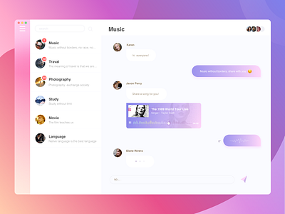 Chatroom Web UI app ui