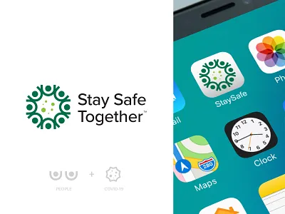 Stay Safe Together alabama app application birmingham brand conronavirus covid covid19 health logo safety virus