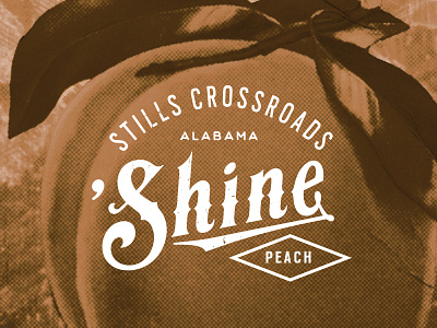 Still Crossroads Alabama Shine (Peach) alabama alcohol brand liquor logo moonshine peach shine south