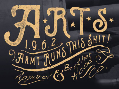 Armament Runs This Sh!t illustrator typography