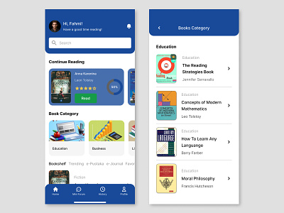 iPusnas Mobile Apps - UI Design app borrow branding challenge design library mobile reading ui