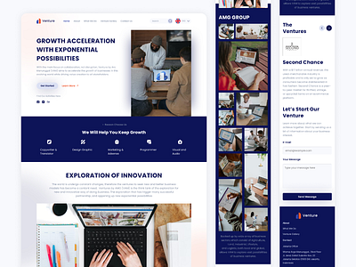 Venture Landing Page Responsive