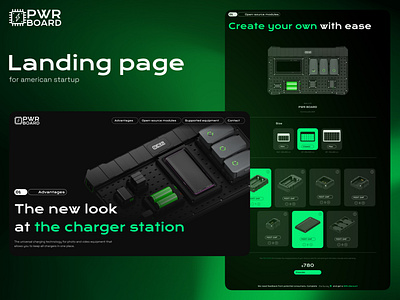 New solution in the world of chargers brand landing landing page startup ui ux web design website design