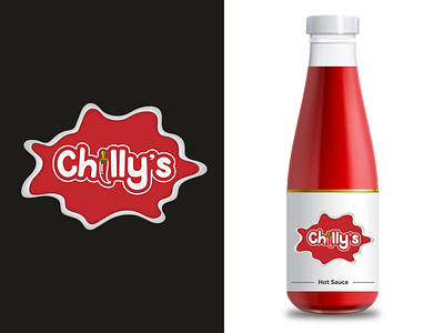 Hot Sauce logo and mockup design