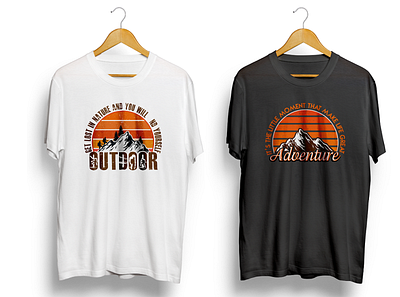 Outdoor T shirt branding bulk t shirt graphic design illustration outdoor t shirt typography vector