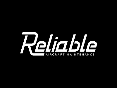 Reliable Aircraft Maintenance custom type logo logotype typography vector wordmark