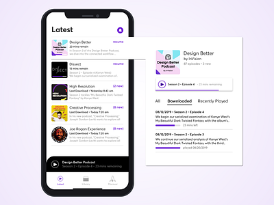 Podcasts re-design