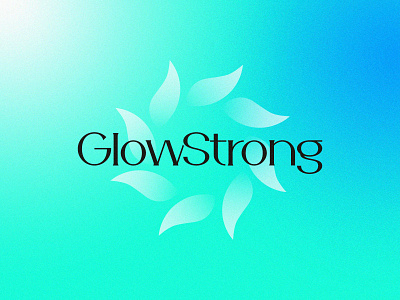 GlowStrong - Logo agency beauty brand branding cosmetics designbykarma logo rebound skin skincare woman