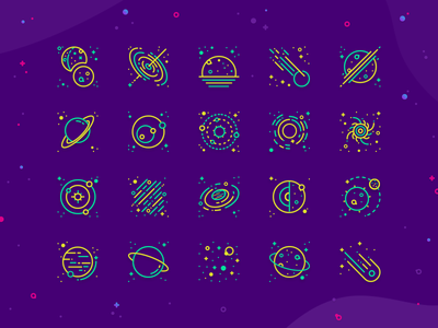 Deep Space Icons free galaxy icons illustrations planet space stars