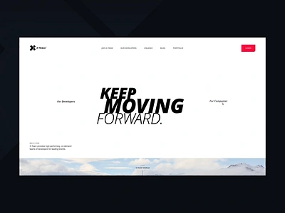 X-Team / Mainpage Animation animation branding clean design landing landingpage ui ux website