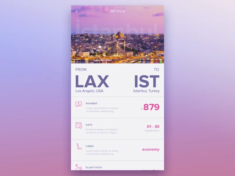 Flight App Campaign Screen