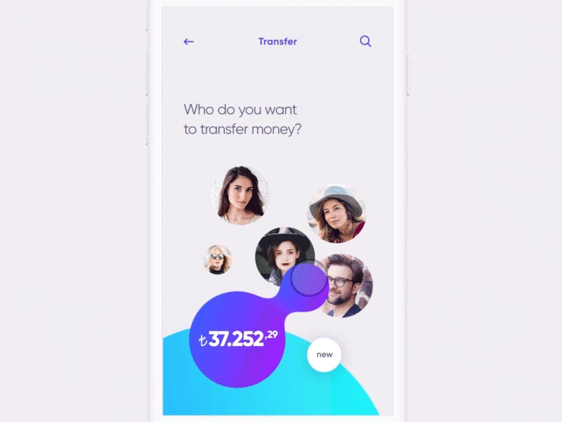 Money Transfer - Animated android app bank design finance ios loan money swipe transfer ui ux