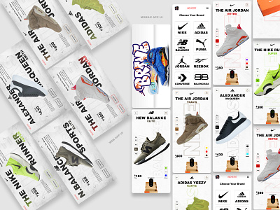 SHOE ORDERING APP UI DESIGN mobile app responsive shoe shoe ordering ui uiux website