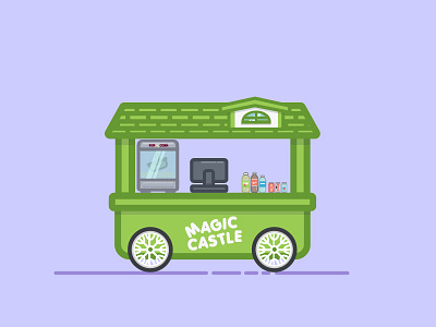 Magic Castle Cart cart food green popcorn stand