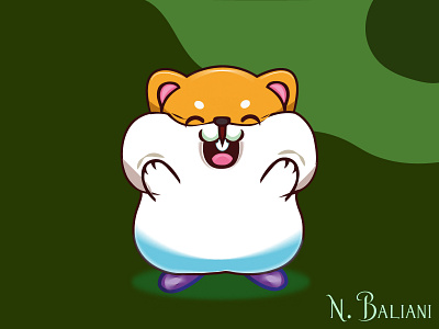 Cute Hamster illustration vector