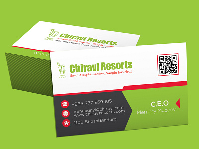 Chiravi resorts business Card design