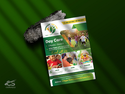 Green Leaf Day Care branding creativity design flyer design graphic design graphic designer