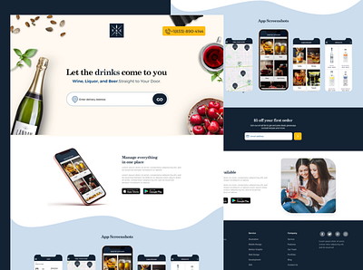 Drinks Website ui creative design fiveryogesh1393 graphic designer hiredesigner mobile app webdesign