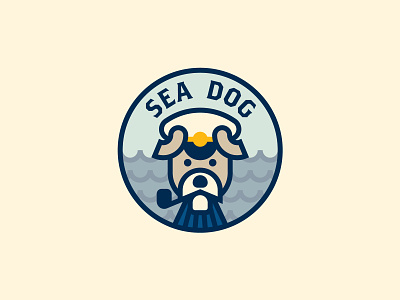Sea Dog branding captain coast icon identity logo logomark maritime mutt naval sailor sea sea dog seadog