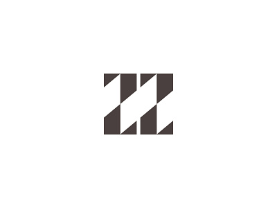 22 2 22 diagonal geometric logo minimal numbers numerals stencil type