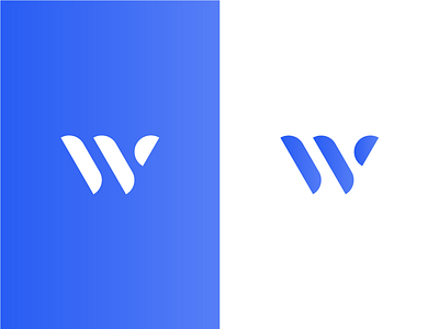 W logo marks branding gradient identity logo mark w