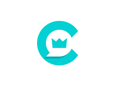 Crownion WIP concept detail bubble c chat crown logo mark speech