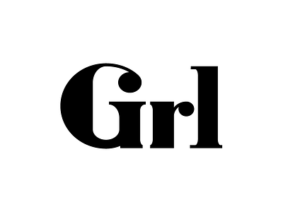 Girl ball girl logo logotype serif