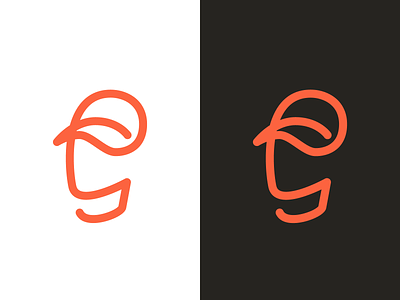 G is for Giants baseball baseball cap g icon logo mark single line