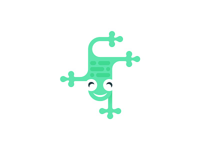 Nimble Toad Solutions logo mascot agile breakdance bright data frog fun handstand happy it logo mark nimble playful software tech toad