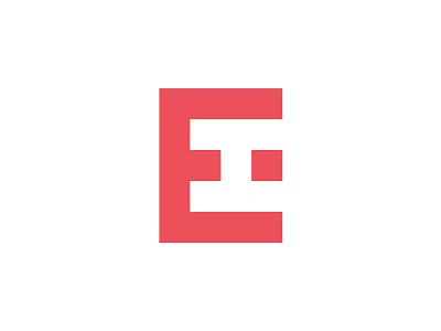 IE / EI bold e logo ei ei logo i logo ie ie logo lettmark logomark negative space solid