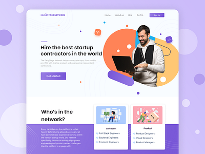 Landing Page for Network app branding design graphic design landingpage logo ui ux webdesign