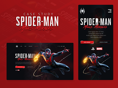 Spider-man concept graphic design spider man ui web design