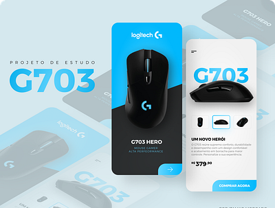 Mobile layout Logitech G703 design graphic design ui web design