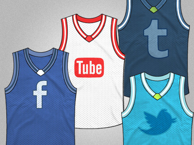 Basketball social icons basketball icons social
