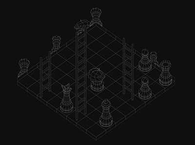 Escher chess - [Redacted].finance banner branding chess crypto defi design ethereum flat illustration minimal wireframe