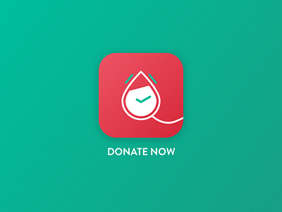 Daily UI #005 - App Icon app blood daily dailyui donate donation flat health icon life minimal