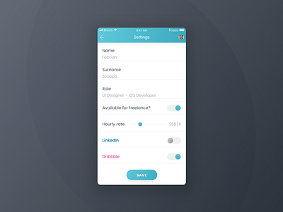 Daily UI #007 - Settings daily dailyui flat minimal preferences screen settings setup ui user ux