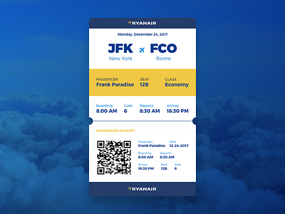 Daily UI #024 - Boarding Pass