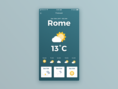 Daily UI #037 - Weather 037 app climate daily dailyui icon meteo rain sun ui ux weather