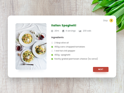 Daily UI #040 - Recipe 040 daily dailyui italia italian italy pasta recipe spaghetti tomato ui ux